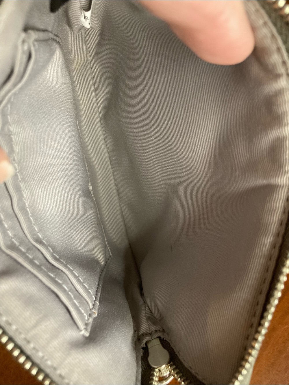 Coach F64645 Star Canyon Gray Leather Corner Zip Wristlet Silver Metallic Stars - Picture 10 of 12